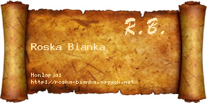 Roska Bianka névjegykártya