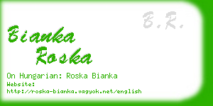 bianka roska business card